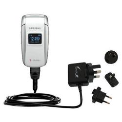 Gomadic International Wall / AC Charger for the Samsung SGH-X495 - Brand w/ TipExchange Technology