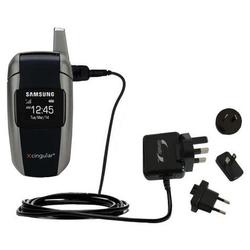 Gomadic International Wall / AC Charger for the Samsung SGH-X506 - Brand w/ TipExchange Technology