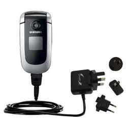 Gomadic International Wall / AC Charger for the Samsung SGH-X660 - Brand w/ TipExchange Technology