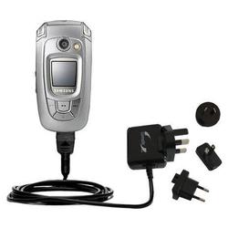 Gomadic International Wall / AC Charger for the Samsung SGH-X800 - Brand w/ TipExchange Technology