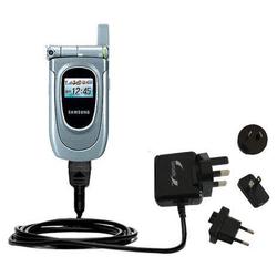 Gomadic International Wall / AC Charger for the Samsung SGH-Z105 - Brand w/ TipExchange Technology