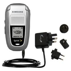 Gomadic International Wall / AC Charger for the Samsung SPH-A820 - Brand w/ TipExchange Technology