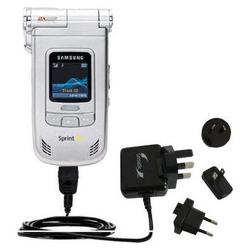 Gomadic International Wall / AC Charger for the Samsung SPH-A880 - Brand w/ TipExchange Technology