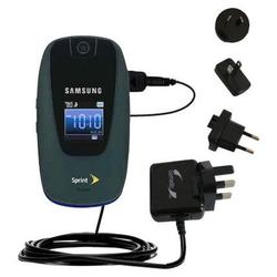 Gomadic International Wall / AC Charger for the Samsung SPH-M510 - Brand w/ TipExchange Technology