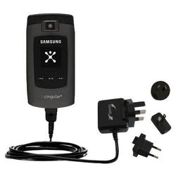 Gomadic International Wall / AC Charger for the Samsung SYNC SGH-A707 - Brand w/ TipExchange Technol