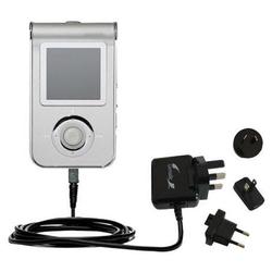 Gomadic International Wall / AC Charger for the Samsung Yepp YP-T7JZ - Brand w/ TipExchange Technolo
