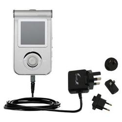 Gomadic International Wall / AC Charger for the Samsung Yepp YP-T7X - Brand w/ TipExchange Technolog