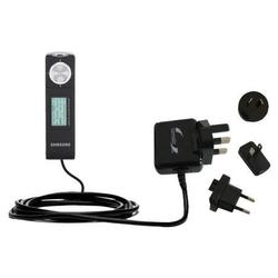 Gomadic International Wall / AC Charger for the Samsung Yepp YP-U1Q - Brand w/ TipExchange Technolog