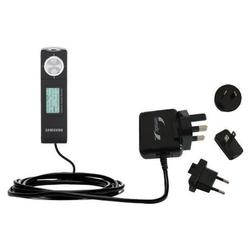 Gomadic International Wall / AC Charger for the Samsung Yepp YP-U1V - Brand w/ TipExchange Technolog