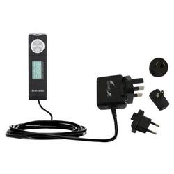 Gomadic International Wall / AC Charger for the Samsung Yepp YP-U1X - Brand w/ TipExchange Technolog