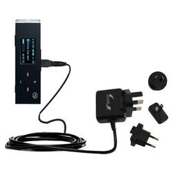 Gomadic International Wall / AC Charger for the Samsung Yepp YP-U3JQB - Brand w/ TipExchange Technol