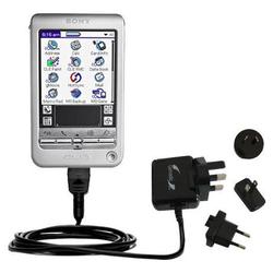 Gomadic International Wall / AC Charger for the Sony Clie T665C - Brand w/ TipExchange Technology