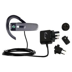 Gomadic International Wall / AC Charger for the Sony Ericsson HBH-PV703 - Brand w/ TipExchange Techn
