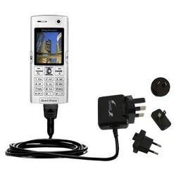 Gomadic International Wall / AC Charger for the Sony Ericsson K608 - Brand w/ TipExchange Technology