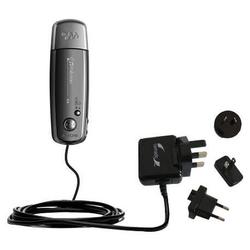 Gomadic International Wall / AC Charger for the Sony Walkman NW-E002 - Brand w/ TipExchange Technolo