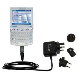 Gomadic International Wall / AC Charger for the i-Mate JAQ4 - Brand w/ TipExchange Technology