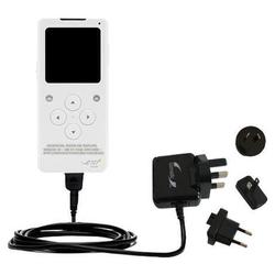 Gomadic International Wall / AC Charger for the iRiver E10 - Brand w/ TipExchange Technology
