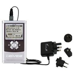 Gomadic International Wall / AC Charger for the iRiver H140 - Brand w/ TipExchange Technology