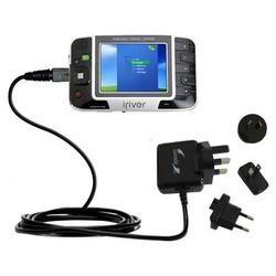 Gomadic International Wall / AC Charger for the iRiver PMP-100 - Brand w/ TipExchange Technology