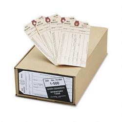 Avery-Dennison Inventory Tags, Manila/Black Print, 6 1/4x3 1/8, Series 1 500, 500/Box