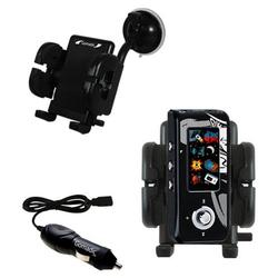 Gomadic Jens of Sweden MP-450 Auto Windshield Holder with Car Charger - Uses TipExchange