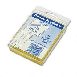 Buddy Products Key Loaned Tracking Tags, 24 Yellow Tags per Pack