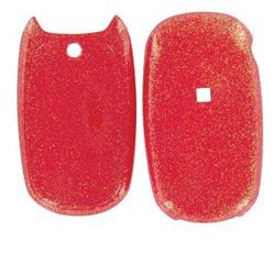 Wireless Emporium, Inc. LG AX-140/145 Aloha/200c Glitter Red Snap-On Protector Case Faceplate