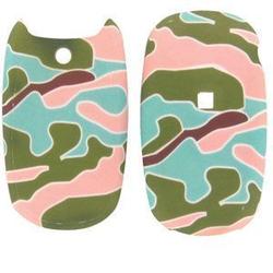 Wireless Emporium, Inc. LG AX-140/145 Aloha/200c Rubberized Pink Camouflage Snap-On Protector Case Faceplate