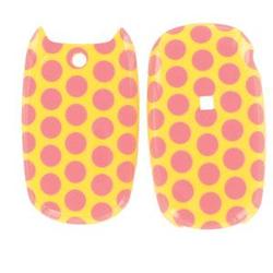 Wireless Emporium, Inc. LG AX-140/145 Aloha/200c Yellow w/Pink Polka Dots Snap-On Protector Case Faceplate