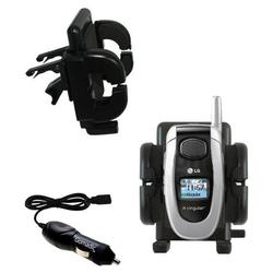 Gomadic LG CG300 Auto Vent Holder with Car Charger - Uses TipExchange