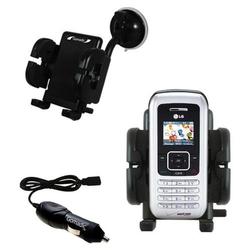 Gomadic LG EnV Auto Windshield Holder with Car Charger - Uses TipExchange