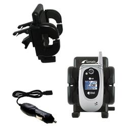 Gomadic LG UX245 Auto Vent Holder with Car Charger - Uses TipExchange