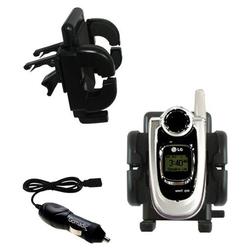 Gomadic LG VX4700 Auto Vent Holder with Car Charger - Uses TipExchange