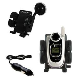 Gomadic LG VX4700 Auto Windshield Holder with Car Charger - Uses TipExchange