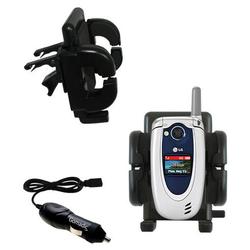 Gomadic LG VX5200 Auto Vent Holder with Car Charger - Uses TipExchange