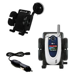 Gomadic LG VX5200 Auto Windshield Holder with Car Charger - Uses TipExchange