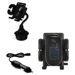 Gomadic LG VX5400 Auto Cup Holder with Car Charger - Uses TipExchange