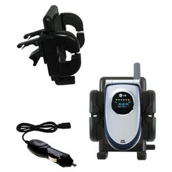 Gomadic LG VX5450 Auto Vent Holder with Car Charger - Uses TipExchange