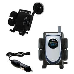 Gomadic LG VX5450 Auto Windshield Holder with Car Charger - Uses TipExchange