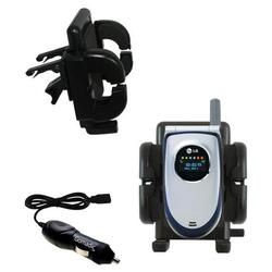 Gomadic LG VX5550 Auto Vent Holder with Car Charger - Uses TipExchange