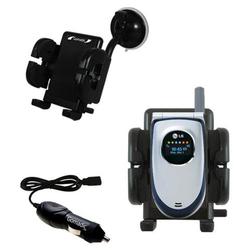 Gomadic LG VX5550 Auto Windshield Holder with Car Charger - Uses TipExchange