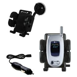 Gomadic LG VX6000 Auto Windshield Holder with Car Charger - Uses TipExchange