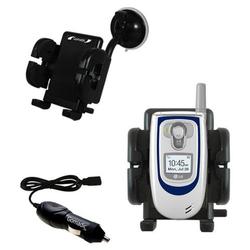 Gomadic LG VX6100 Auto Windshield Holder with Car Charger - Uses TipExchange