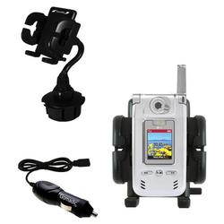Gomadic LG VX8000 Auto Cup Holder with Car Charger - Uses TipExchange