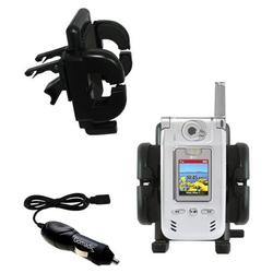 Gomadic LG VX8000 Auto Vent Holder with Car Charger - Uses TipExchange