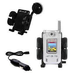 Gomadic LG VX8000 Auto Windshield Holder with Car Charger - Uses TipExchange