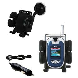 Gomadic LG VX8100 Auto Windshield Holder with Car Charger - Uses TipExchange