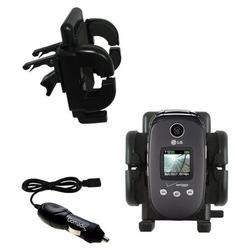 Gomadic LG VX8350 Auto Vent Holder with Car Charger - Uses TipExchange