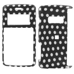 Wireless Emporium, Inc. LG enV2 VX9100 Black w/White Dots Snap-On Protector Case Faceplate