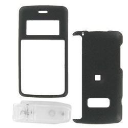 Wireless Emporium, Inc. LG enV2 VX9100 Snap-On Rubberized Protector Case w/Clip (Black)